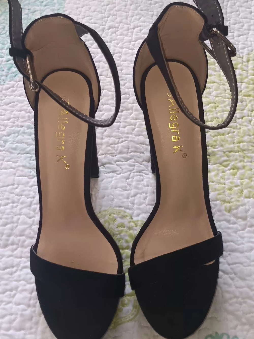Allegra K Women's Ankle Strap Platform Chunky Heels Sandals
